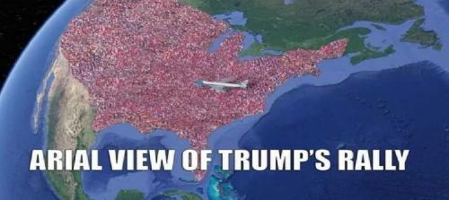 Aerial View of President Trump Rally