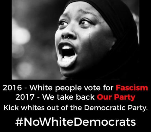 racist democrats no white all black