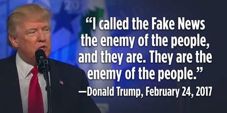 TRUMP FAKE NEWS ENEMY OF THE PEOPLE