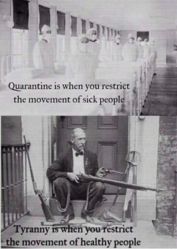 There's a difference between Quarantine & Tyranny
