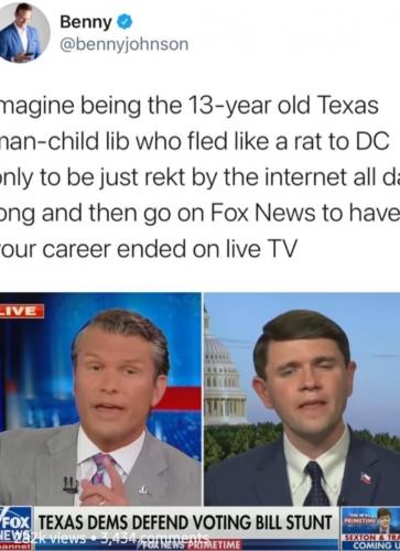 Wow! What an ass This young demonic demonKKKrats  punk just admitted on National TV that he opposed VOTER ID