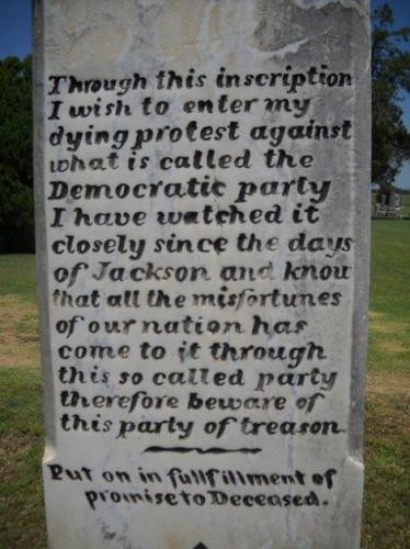 Grave stone warning