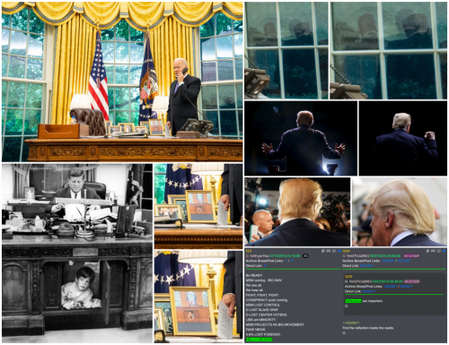 Castle Rock White House JFK Jr. Photo & Trump Reflection (Hello George) Collage