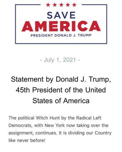 Statement_Trump_2021Jul1_witchhuntNY