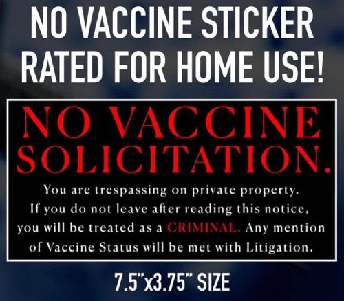 no vaccine sticker