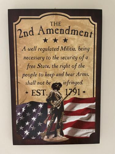 2ND AMENDMENT PLAQUE
