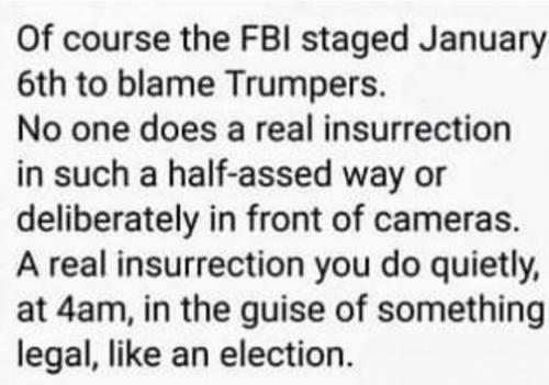 FBI staged January 6th