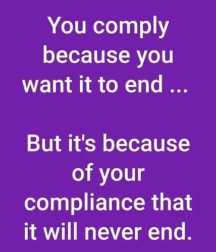 you comply