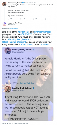 @mmpadellan twitsontwitter hypocrisy republicans assholes antivax for kamala to shotnazi for biden