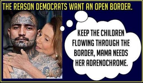 pelosi open border traffic children sex pedo elite adrenochrome ms13