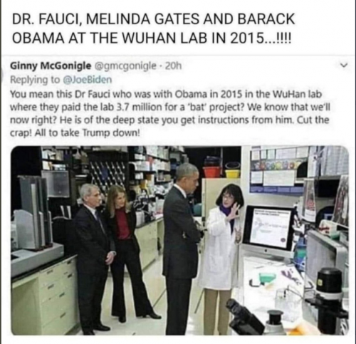 Fauci Melinda Gates and Obama Wuhan Lab