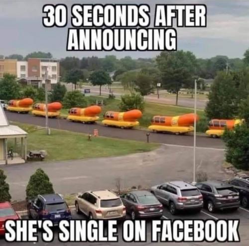 thirty seconds after she announces that she is single