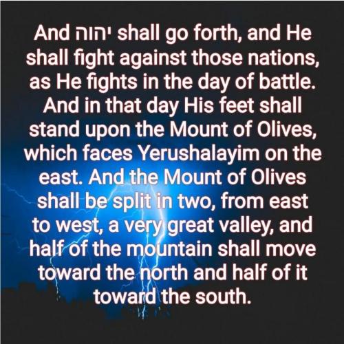 Soon our King will land on the Mount of Olives