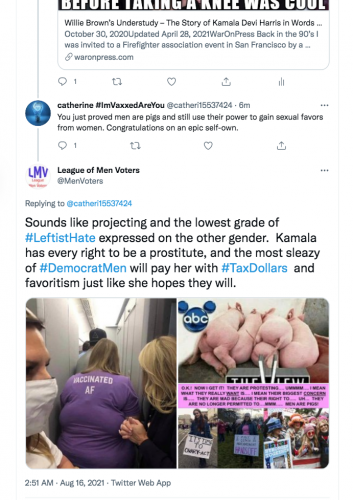 @catheri15537424 men are pigs feminist vaxxedaf imbecile