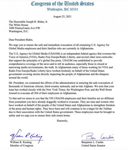 Bipartisan Letter ✉
