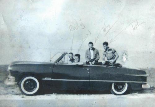 1964 photo of me in my pals 51 ford at Alki beach