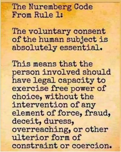 The Nuremberg Code from Rule #1