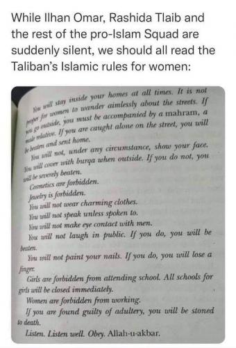Taliban Rules Women