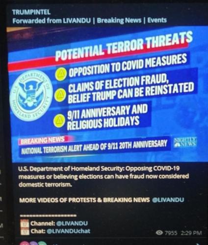POTENTIAL TERROR THREATS