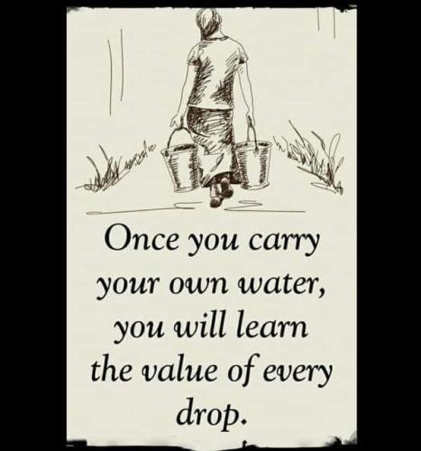 carry your own water