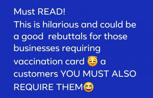 Vaccination card reverse requirement