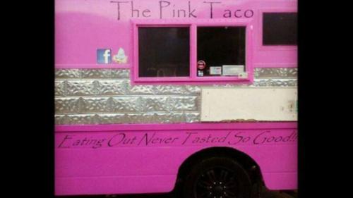 sign pink taco