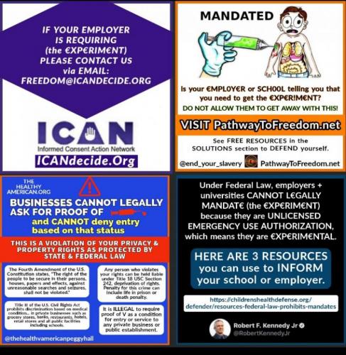 CONTACTS TO FIGHT MANDATORY VACCINES