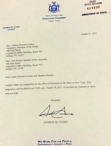 Cuomo's letter ✉