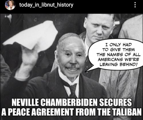 neville chamberbiden peace agreement gave names americans leaving behind obama 3rd term taliban jv team