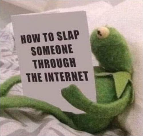 how to slap someone through the internet