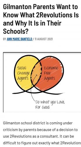 2Revolution is the other name being use as their backdoor to teach CRT critical race theory