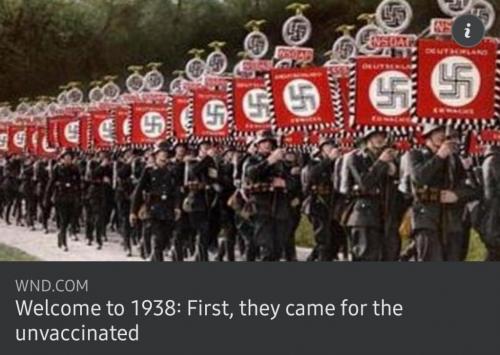 Pre-holocaust 1938: first they came for unvaccinated