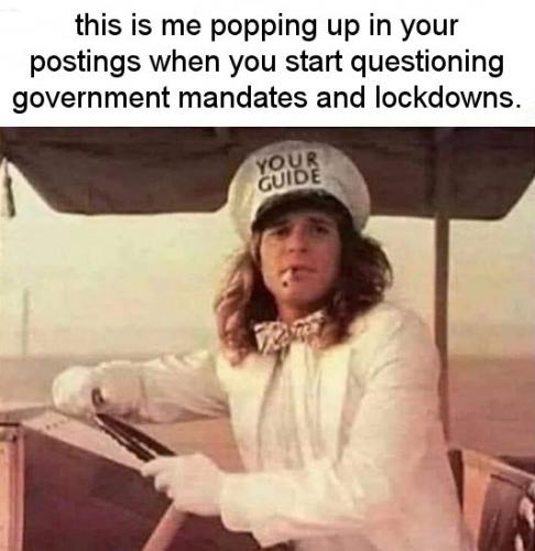 popping up in your postings when you start questioning government mandates and lockdowns