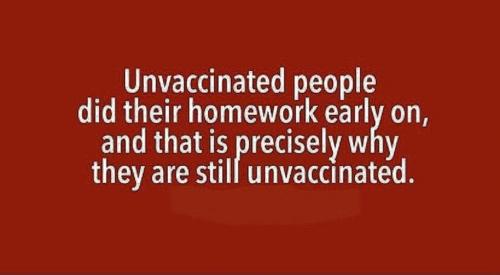 unvaxxed did homework