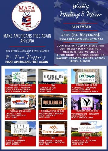 Arizona - Make America Free Again Weekly Meetings.