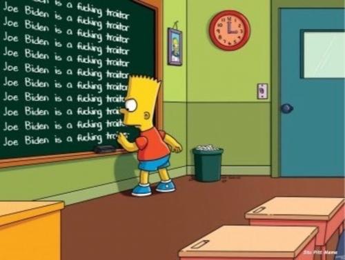 Bart Simpson on Biden