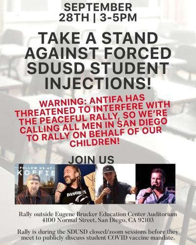 San Diego, CA - Sept 28 - A Call to Men!