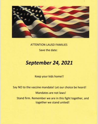 Los Angeles Unifed School District Sept 24