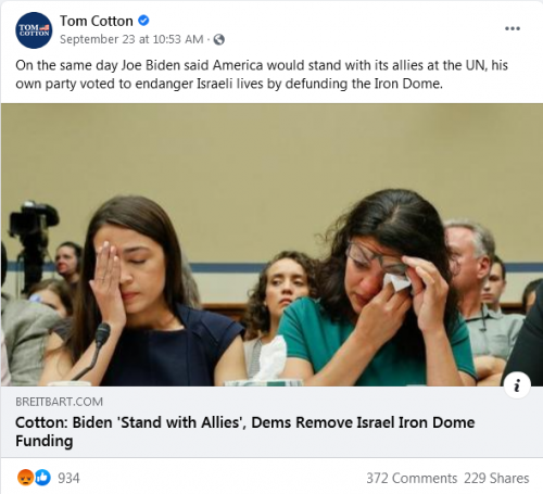 Democrats Defund Israel's Iron Dome Funding