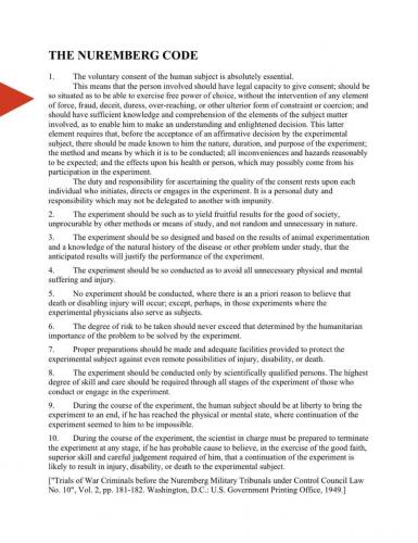THE NUREMBERG CODE