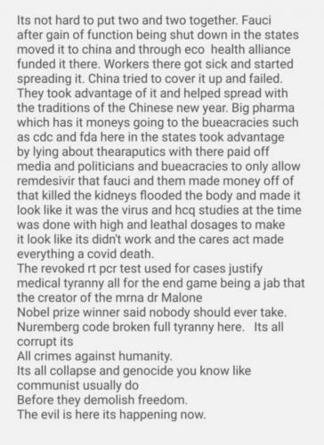 All Crimes Against Humanity. The Evil Is Here Now