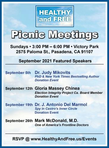 Pasadena CA - Picnic meetings