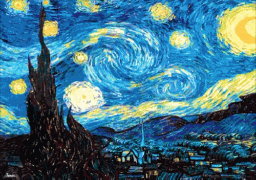 Van Gogh - A Starry Night moves