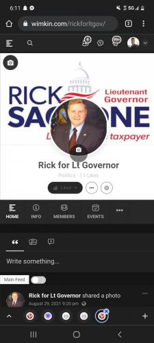 Saccone for Lieutenant Governor of PA