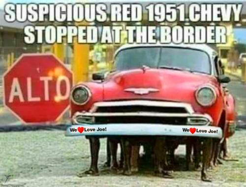 Political - Suspicious Red Chevy Stopped Border