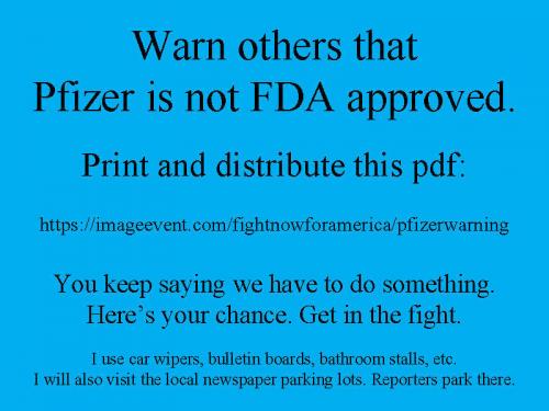Pfizer NOT Approved
