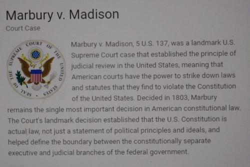 Marbury vs. Madison 1803