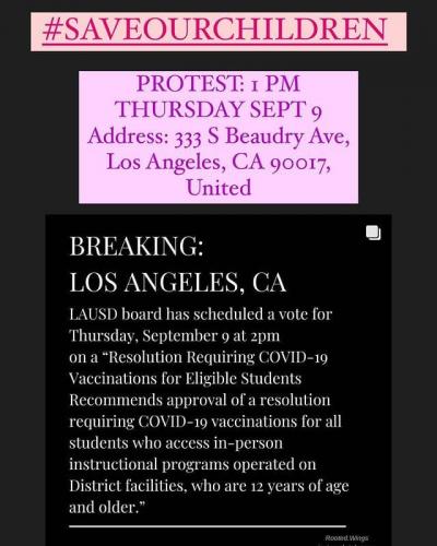LAUSD School board protest