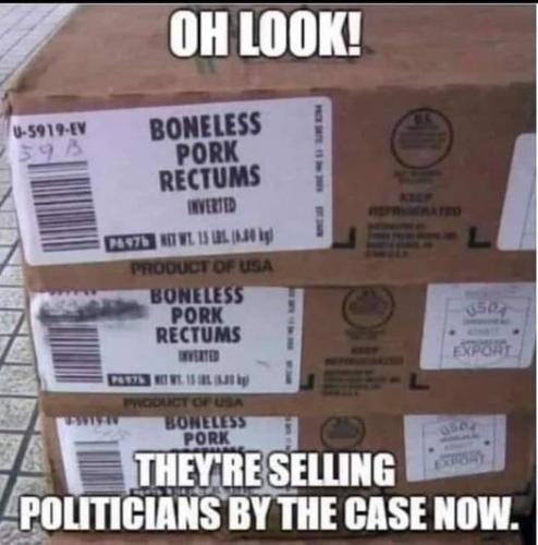 politicians sold by the case