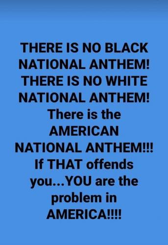 THERE IS NO BLACK ANTHEM